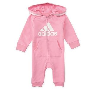Adidas Hooded Coverall in Pink